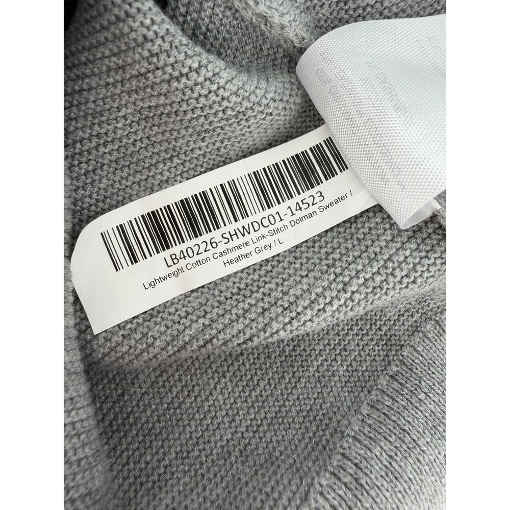 Quince Womens Lightweight Cotton Cashmere Link Stitch Dolman Sweater Size Large - Picture 7 of 7